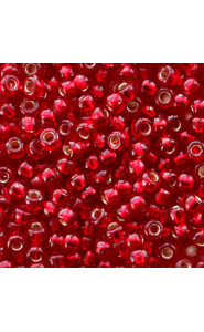 Miyuki rocailles Perlen 8/0 - Silverlined ruby 8-11